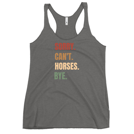 Sorry Can't Horses Tank