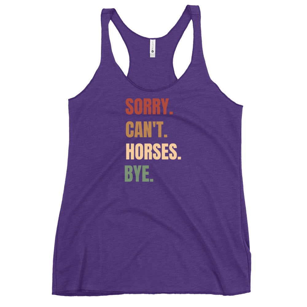 Sorry Can't Horses Tank
