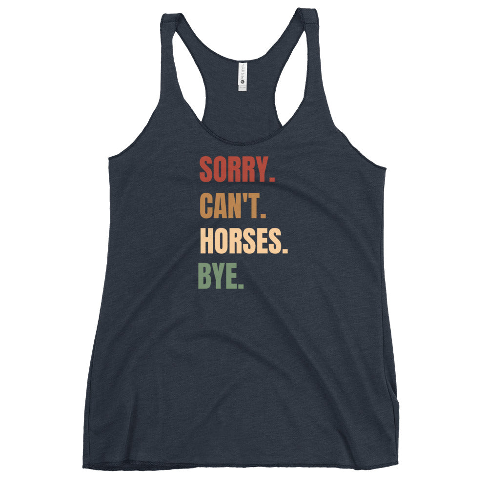 Sorry Can't Horses Tank