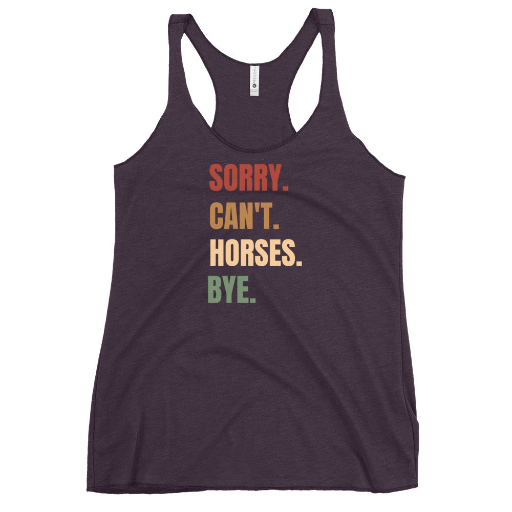 Sorry Can't Horses Tank