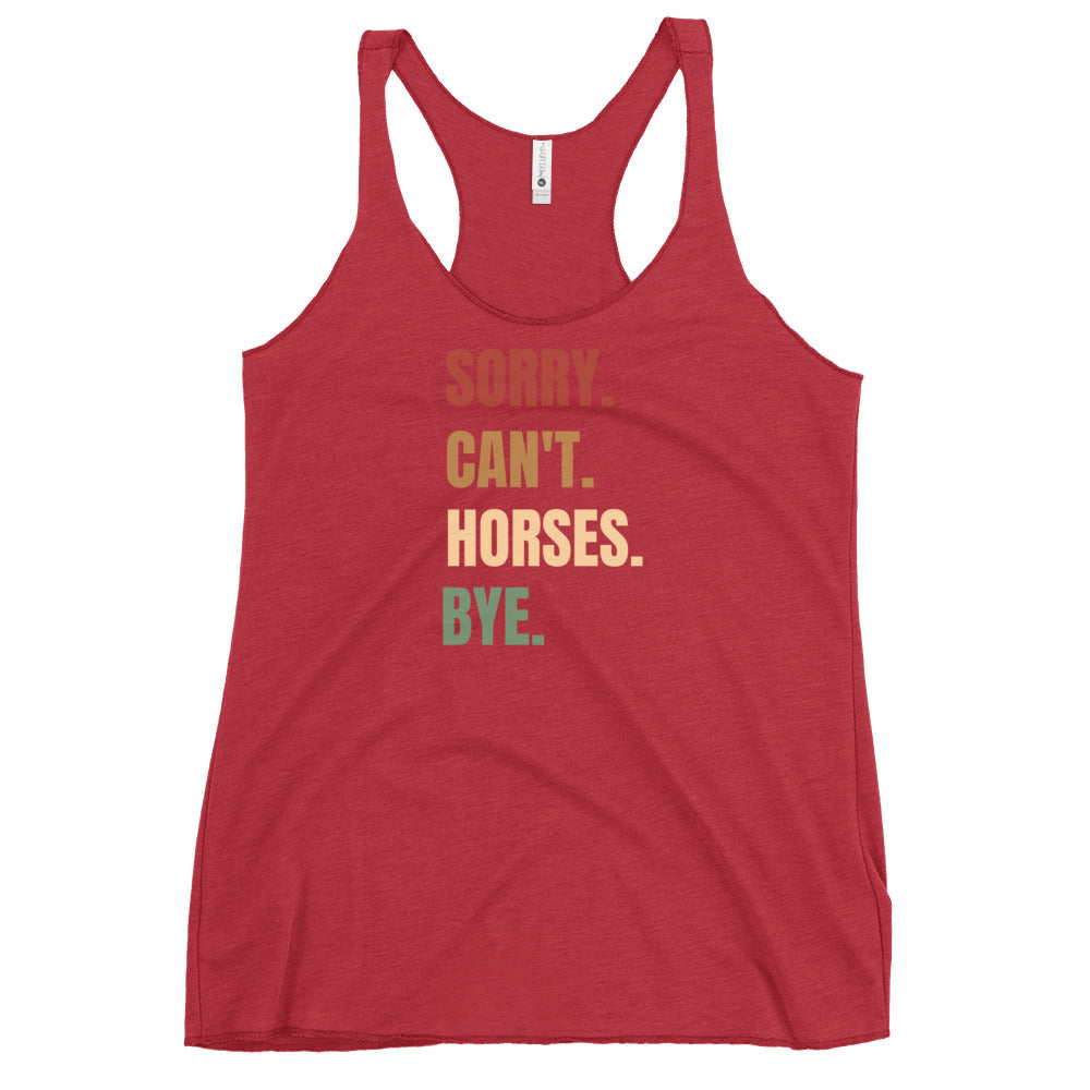Sorry Can't Horses Tank