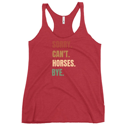 Sorry Can't Horses Tank